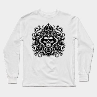 kraken skull with crown Long Sleeve T-Shirt